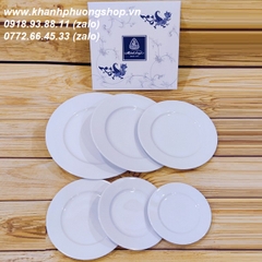 Chén tô dĩa sứ trắng Minh Long - chén tô dĩa sứ trắng