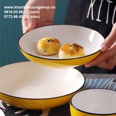 bộ chén tô dĩa sứ vàng - bộ chén tô dĩa sứ