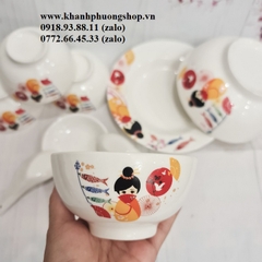 bộ chén tô dĩa sứ trắng - chén tô dĩa sứ