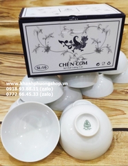 bộ 10 chén sứ trắng Minh Long - chén sứ Minh Long