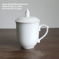 ly sứ có nắp Minh Long 0.3L - ca trà có nắp đậy sứ Minh Long