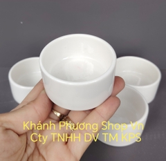 Combo 6 chén chấm trong 5x3cm gốm sứ Minh Long