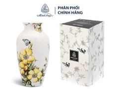 Bình hoa sứ Minh Long Vẽ hoa 27cm - bình hoa sứ Minh Long Kiêu Sa