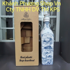Chai sứ dưỡng sinh Minh Long 1L họa tiết Bắc Bộ