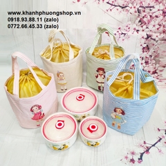 bộ 3 thố sứ có nắp - thố sứ có nắp