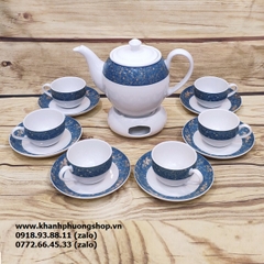 bộ ấm trà Diệp Lục sứ Minh Long - bộ ấm trà Diệp Lục gốm sứ Minh Long
