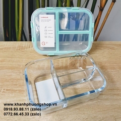 hộp thủy tinh lock&lock 3 ngăn - hộp thủy tinh 3 ngăn lock&lock