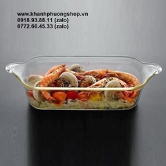 khay nướng thủy tinh 1300ml - khay thủy tinh 1300ml