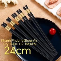 Bộ 10 đôi đũa nhựa mạ vàng 24cm - đũa nhựa mạ vàng