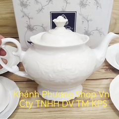 Ấm trà Đài Cát gốm sứ Minh Long 1.3L - ấm trà sứ minh long