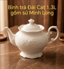 Ấm trà Đài Cát gốm sứ Minh Long 1.3L - ấm trà sứ minh long