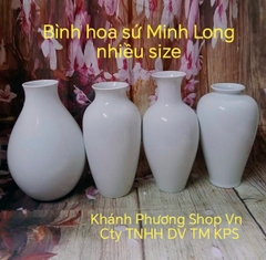 Bình cắm hoa size 30cm gốm sứ Minh Long