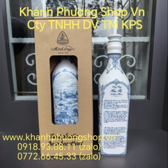 Chai sứ dưỡng sinh Minh Long 1L họa tiết Bắc Bộ