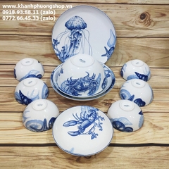 bộ chén tô dĩa Đại Dương sứ Minh Long - bộ tô chén dĩa sứ minh long Đại Dương
