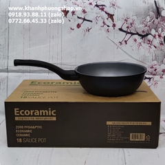 chảo chống dính lòng sâu 18cm ecoramic - chảo lòng sâu 18cm ecoramic