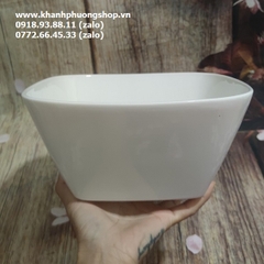 tô vuông loe cỡ lớn sứ Minh Long - tô vuông lớn sứ minh long