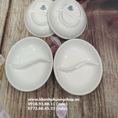 Chén đựng nước chấm 2 ngăn sứ Minh Long