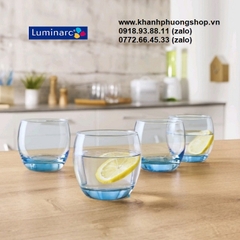 bộ 6 ly thủy tinh Luminarc 350ml - ly thủy tinh trắng xanh