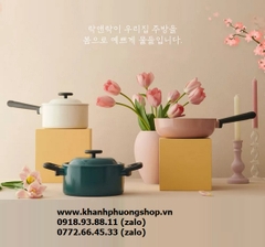 bộ nồi chảo Decore lock&lock xài bếp từ - bộ nồi chảo Decore Lock&Lock 3 món