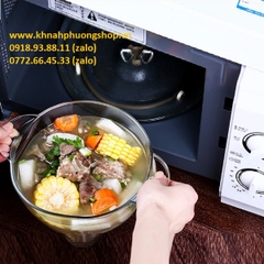 nồi thuỷ tinh có nắp 1L - thố thuỷ tinh có nắp 1L