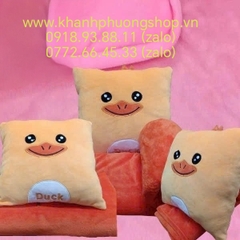 Bộ mền gối 2 trong 1 vịt vàng hình vuông