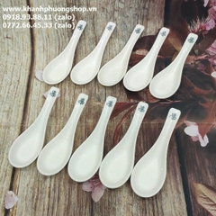 Muỗng sứ trắng Minh Long - muỗng sứ minh long