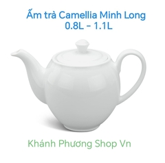 Ấm trà sứ trắng Minh Long 0.8L, 1.1L - bình trà sứ trắng minh long