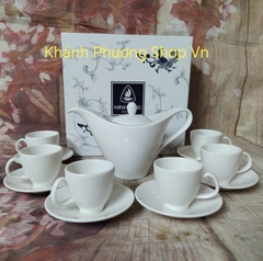 bộ ấm trà Anh Vũ gốm sứ Minh Long - bộ ấm trà sứ Minh Long