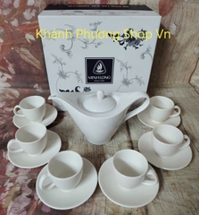 bộ ấm trà Anh Vũ gốm sứ Minh Long - bộ ấm trà sứ Minh Long