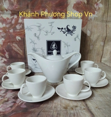 bộ ấm trà Anh Vũ gốm sứ Minh Long - bộ ấm trà sứ Minh Long