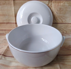 Thố cơm, thố canh sứ Minh Long 18cm viền vàng in logo quà tặng