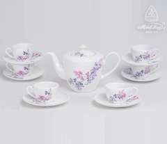 bộ ấm trà Daisy Cỏ Tím gốm sứ Minh Long - bộ ấm trà Cỏ Tím sứ Minh Long