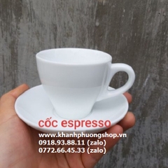 ly uống cafe espresso sứ Minh Long - tách uống cafe espresso sứ minh long