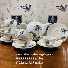 bộ ấm trà gốm sứ Minh Long - bộ ấm trà sứ Minh Long