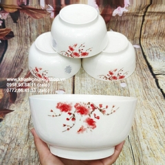 tô sứ đẹp - tô sứ ăn cơm hình hoa đào