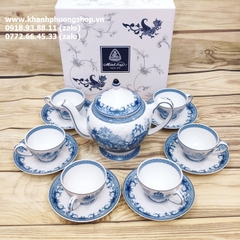 bộ ấm trà gốm sứ Minh Long Hoàng Cung Hồn Quê - bộ ấm trà gốm sứ Minh Long