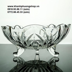 khay thủy tinh để trái cây - khay thủy tinh để bánh kẹo