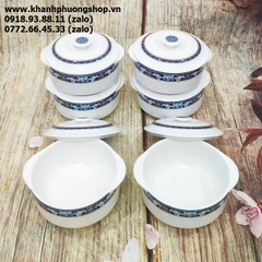 thố sứ chưng yến Phước Lộc Thọ sứ Minh Long - thố sứ chưng yến Minh Long