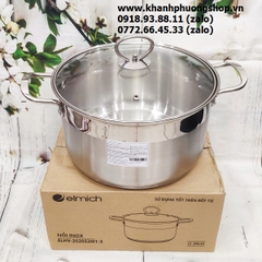nồi inox 3 đáy Elmich xài bếp từ - nồi inox 3 đáy xài bếp từ