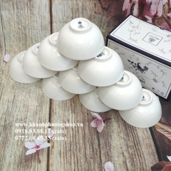 chén lys trắng sứ Minh Long - chén sứ trắng Minh Long