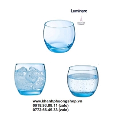 bộ 6 ly thủy tinh Luminarc 350ml - ly thủy tinh trắng xanh