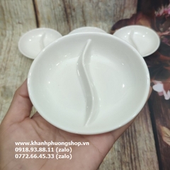 Chén đựng nước chấm 2 ngăn sứ Minh Long
