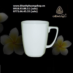 ly quai vuông sứ Minh Long - ly sứ trắng minh long