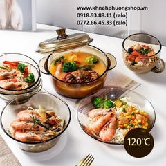nồi thuỷ tinh có nắp 1L - thố thuỷ tinh có nắp 1L