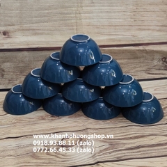 chén sứ pastel màu xanh đen - chén sứ màu xanh đen