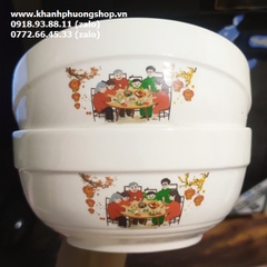 bộ chén tô dĩa sứ - chén tô dĩa sứ hoa đào