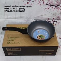 chảo chống dính lòng sâu 18cm ecoramic - chảo lòng sâu 18cm ecoramic