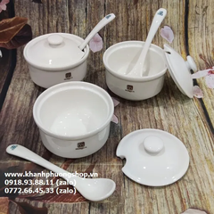 Hũ đựng gia vị nắp lỗ gốm sứ Minh Long - hũ đựng gia vị, đồ nêm, sa tế