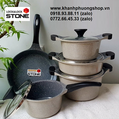 bộ nồi chảo đá lock&lock - bộ nồi chảo stone lock&lock