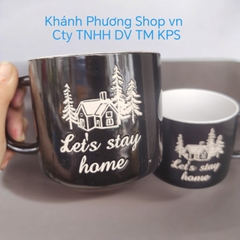 Bộ 2 ca sứ tráng men cao cấp 500ml - ca sứ có quai 500ml